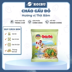 ASIAFOODS - Cháo Gấu Đỏ hương vị Thịt bằm, Cháo Thịt bằm Gấu Đỏ, Cháo gói ăn liền Gấu Đỏ vị Thịt bằm - 50g/gói - 00339