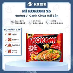 MASAN - Mì Kokomi 75 Canh chua hải sản, Kokomi 75 Mì canh chua hải sản Kokomi 75 gói ăn liền - 75g/gói - 00216