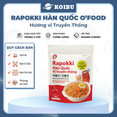 O’FOOD - Rapokki Hàn Quốc O’food hương vị Truyền thống, Tokbokki O'Food, Bánh gạo O'Food Hàn Quốc (146g/gói)
