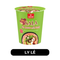 VIFON - Mì chay Sala Vifon ly hương vị lẩu thái, mì chay Sala ly Vifon, mì chay Sala Vifon lẩu thái ly - 60g/ly - 00233