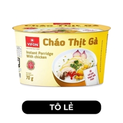 VIFON - Cháo Vifon tô có gói thịt thật vị Gà, Cháo Gà tô Vifon, Cháo Vifon tô ăn liền - 70g/tô - 00497