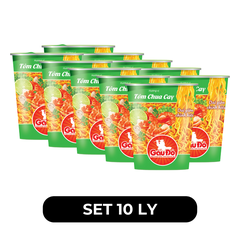 ASIAFOODS - Mì ly Gấu Đỏ Tôm chua cay, Mì ly Gấu Đỏ hương vị Tôm chua cay, Mì ly tôm chua cay Gấu Đỏ - 65g/ly - 00468