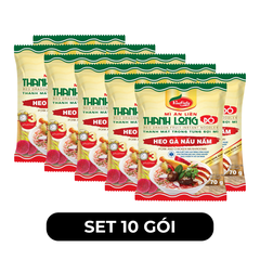 VINACATY - Mì ăn liền thanh long đỏ Caty hương vị Heo gà nấu nấm, Mì tôm thanh long đỏ Caty ăn liền - 70g/gói - 00569