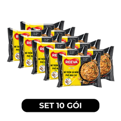 UNIBEN - Mì trộn Reeva Fresh hương vị Gà nấm phô mai cay (có gói nấm thật), Mì trộn ăn liền Reeva - 85g/gói - 00351