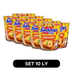 SEDAAP - Mì nước Sedaap ly vị gà cay (ly vàng) - Mì ăn liền Indonesia, Mie Sedaap Instant Cup Rawit Bingit, Mì ly Indonesia, Mì Indo - 75g/ly - 00477