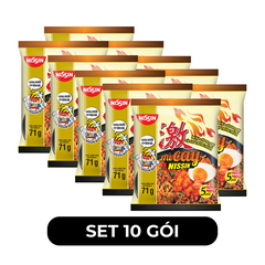 NISSIN - Mì xào cay Nissin Gà cay trứng muối, Mì xào cay Gà cay trứng muối, Mì xào ăn liền Nissin - 71g/gói - 00370