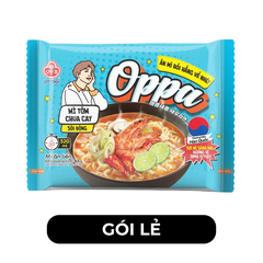 OTTOGI - Mì Oppa hương vị Tôm chua cay, Oppa mì tôm chua cay Oppa Hàn Quốc, Mì Oppa Hàn Quốc ăn liền - 65g/gói - 00248
