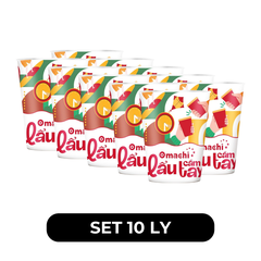 MASAN - Mì ly trộn Omachi lẩu cầm tay hương vị Tôm hùm phô mai, Mì ly Omachi Tôm hùm phô mai trộn - 81g/ly - 00052
