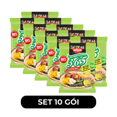 NISSIN - Mì Không Chiên 365 hương vị Súp Miso Rong Biển Nhật - Mì không chiên 365/ Mì gói 365/ Mì Healthy 365 - 66g/gói - 00366