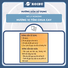 MASAN - Mì ly Kokomi hương vị Tôm chua cay, Mì tôm chua cay Kokomi ly, Kokomi mì ly ăn liền Kokomi - 66g/ly - 00862