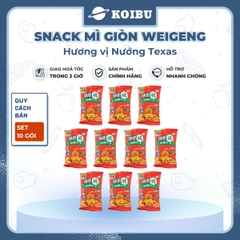 ANHUI - Snack mì giòn WeiGeng hương vị Nướng Texas, Snack mì nướng Texas WeiGeng, Mì Trung Quốc - 25g/gói - 00502