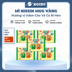 NISSIN - Mì Nissin Mug trắng xanh, Mì Mug Nissin trắng xanh ăn liền, Mì ăn dặm cho bé từ 12 tháng - 94g/gói - 00794
