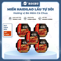 YIHAI - Lẩu tự sôi Haidilao hương vị Bò mềm cà chua, Lẩu tự sôi Hadilao bò mềm cà chua ăn liền - 365g/hộp - 00787