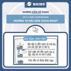 ACECOOK - Mì ly mini Doraemon hương vị Hải Sản Chua Ngọt, Mì ly hải sản chua ngọt Doraemon Mini, Mì Doraemon ly - 53g/ly - 00022
