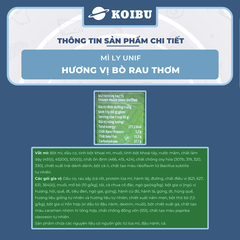 UNI-PRESIDENT - Mì Unif ly hương vị Bò Rau Thơm - Unif mì bò rau thơm ly, Mì ly Dzai Dzai - 60g/ly - 00294
