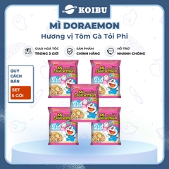 ACECOOK - Mì Doraemon hương vị Tôm gà tỏi phi, Mì ăn liền trẻ em, Mì Doremon bổ sung canxi, Mì gói Doraemon (63/gói) - 63g/gói - 00070