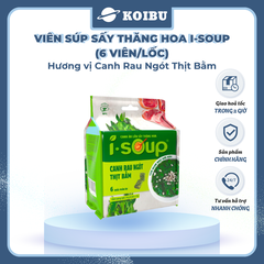 NFC - Viên súp sấy thăng hoa I-Soup hương vị Canh rau ngót thịt bằm, Canh rau ngót thịt bằm I Soup - 54g/lốc - 00727