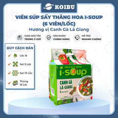 NFC - Canh ăn liền sấy thăng hoa I-Soup hương vị Canh gà lá giang, Viên canh gà lá giang ăn liền ISoup - 72g/lốc - 00726