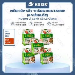 NFC - Canh ăn liền sấy thăng hoa I-Soup hương vị Canh gà lá giang, Viên canh gà lá giang ăn liền ISoup - 72g/lốc - 00726