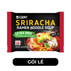 CHOI - Mì Choi Sriracha hương vị Siêu cay, Mì Sriracha Siêu cay, Mì Siêu cay Siracha, Mì Siracha - 120g/gói - 00311