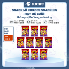 MASAN - Snack mì Kokomi Snacking hương vị Bò Wagyu nướng, Kokomi Snacking Bò Wagyu nướng ăn liềng - 70g/gói - 00896