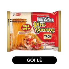 ACECOOK - Miến trộn Phú Hương Hải sản cay sợi dẹt, miến trộn Hải sản cay Phú Hương sợi dẹt Acecook - 66g/gói - 00179