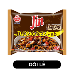 OTTOGI - Mì nấu Jin hương vị trộn Tương đen bò, Mì trộn tương đen bò Jin, Mì trộn Jin tương đen bò - 135g/gói - 00528