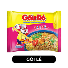 ASIAFOODS - Mì Gấu Đỏ hương vị Thịt bằm, Mì Thịt bằm Gấu Đỏ, Mì gói ăn liền Gấu Đỏ vị Thịt bằm - 63g/gói - 00329