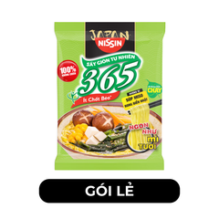 NISSIN - Mì Không Chiên 365 hương vị Súp Miso Rong Biển Nhật - Mì không chiên 365/ Mì gói 365/ Mì Healthy 365 - 66g/gói - 00366