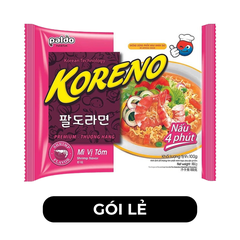 PALDO - Mì Koreno hương vị Tôm, Mì Koreno tôm Hàn Quốc, Mì tôm Koreno Hàn Quốc ăn liền, Mì Hàn Quốc - 100g/gói - 00398