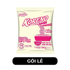 PALDO - Mì Koreno Jumbo hương vị Tôm, Mì tôm Koreno Jumbo, Mì ăn liền Koreno Jumbo, Mì Hàn Quốc ăn liền - 100g/gói - 00385