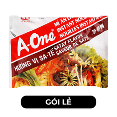 A ONE - Mì A-One gói hương vị Sa tế, Mì Sa tế A-One ăn liền, Mì ăn liền A-One, Mì gói Aone - 85g/gói - 00517