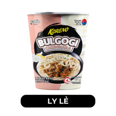 PALDO - Mì ly xào Koreno Bulgogi hương vị Carbonara, Mì trộn Koreno Bulgogi ly, Mì xốt kem Hàn Quốc - 65g/ly - 00605