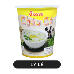 ASUZAC FOODS - háo ly Asuzac Okayu hương vị Cá, Cháo cá ăn liền Asuzac ly, Cháo cá basa Okayu Asuzac ly - 36g/ly - 00581