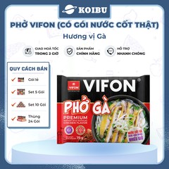 VIFON - Phở Vifon có gói xốt thịt hương vị Gà, Phở gà Vifon có gói nước cốt thịt, Phở ăn liền Vifon - 75g/gói - 00778