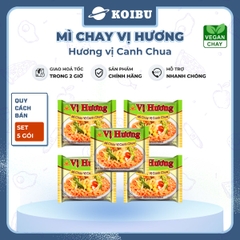 THIEN HUONG FOOD - Mì chay Vị Hương hương vị Canh chua chay, Mì Vị Hương canh chua chay, Mì chay ăn liền - 65g/gói  - 00866