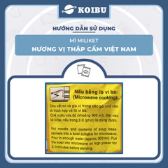 COLUSA - Mì Miliket hương vị Mì thập cẩm Việt Nam, Mì thập cẩm Miliket, Mì Miliket thập cẩm Việt Nam - 85g/gói - 00620