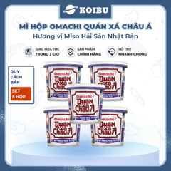 MASAN - Mì Omachi quán xá châu Á hương vị Miso hải sản Nhật Bản, Hộp đồ ăn Omachi quán xá châu Á - 95g/hộp - 00804
