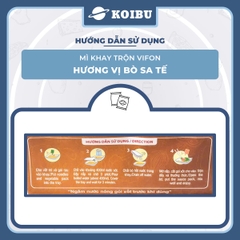 VIFON - Mì khay trộn Vifon hương vị Bò sa tế (có gói xốt Bò sa tế), Mì xào bò sa tế Vifon khay - 90g/khay - 00241