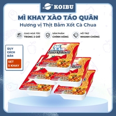 ACECOOK - Mì xào Táo Quân hương vị Thịt bằm xốt cà chua, Mì Táo Quân đỏ, Mì Táo quân thịt bằm sốt cà chua, Mì Táo quân sốt cà chua, Mì khay Táo Quân thịt bằm xốt cà chua - 85g/khay - 00029