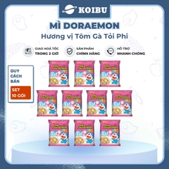 ACECOOK - Mì Doraemon hương vị Tôm gà tỏi phi, Mì ăn liền trẻ em, Mì Doremon bổ sung canxi, Mì gói Doraemon (63/gói) - 63g/gói - 00070