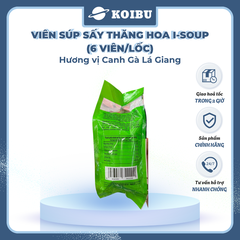 NFC - Canh ăn liền sấy thăng hoa I-Soup hương vị Canh gà lá giang, Viên canh gà lá giang ăn liền ISoup - 72g/lốc - 00726