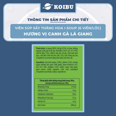 NFC - Canh ăn liền sấy thăng hoa I-Soup hương vị Canh gà lá giang, Viên canh gà lá giang ăn liền ISoup - 72g/lốc - 00726
