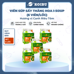 NFC - Viên súp ăn liền sấy thăng hoa I-Soup hương vị Canh riêu tôm ISoup, Canh riêu tôm I-Soup ăn liền - 42g/lốc - 00802