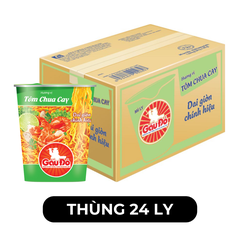 ASIAFOODS - Mì ly Gấu Đỏ Tôm chua cay, Mì ly Gấu Đỏ hương vị Tôm chua cay, Mì ly tôm chua cay Gấu Đỏ - 65g/ly - 00468