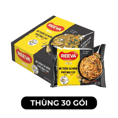 UNIBEN - Mì trộn Reeva Fresh hương vị Gà nấm phô mai cay (có gói nấm thật), Mì trộn ăn liền Reeva - 85g/gói - 00351