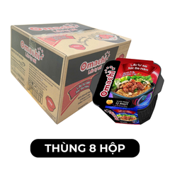 MASAN - Mì lẩu tự sôi Omachi Xốt bò hầm, Mì lẩu hộp tự sôi hương vị Xốt bò hầm Omachi ăn liền - 273g/hộp - 00132