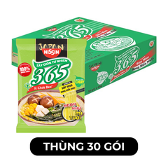 NISSIN - Mì Không Chiên 365 hương vị Súp Miso Rong Biển Nhật - Mì không chiên 365/ Mì gói 365/ Mì Healthy 365 - 66g/gói - 00366
