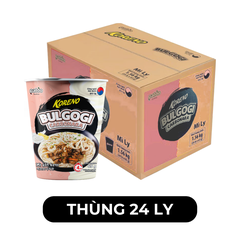 PALDO - Mì ly xào Koreno Bulgogi hương vị Carbonara, Mì trộn Koreno Bulgogi ly, Mì xốt kem Hàn Quốc - 65g/ly - 00605