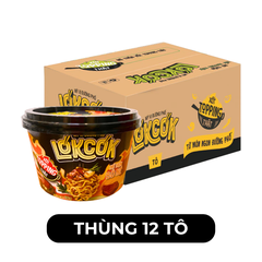 WORLD SPICE - Mì tô trộn LókCók hương vị Bò né, Mì trộn bò né LokCok, Mì trộn LokCok bò né ăn liền - 100g/tô - 00760
